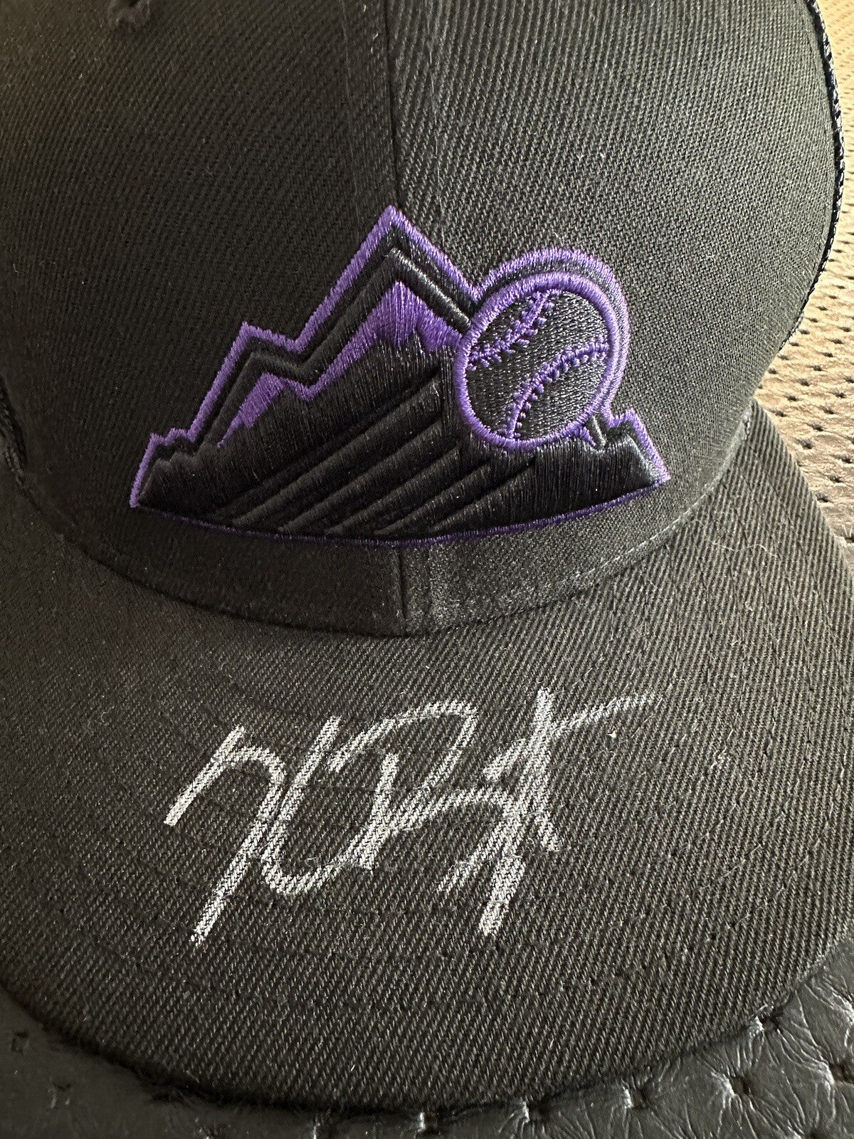 Kris Bryant Signed Autographed Rockies Game Used Sprint Training Cap Hat JSA COA