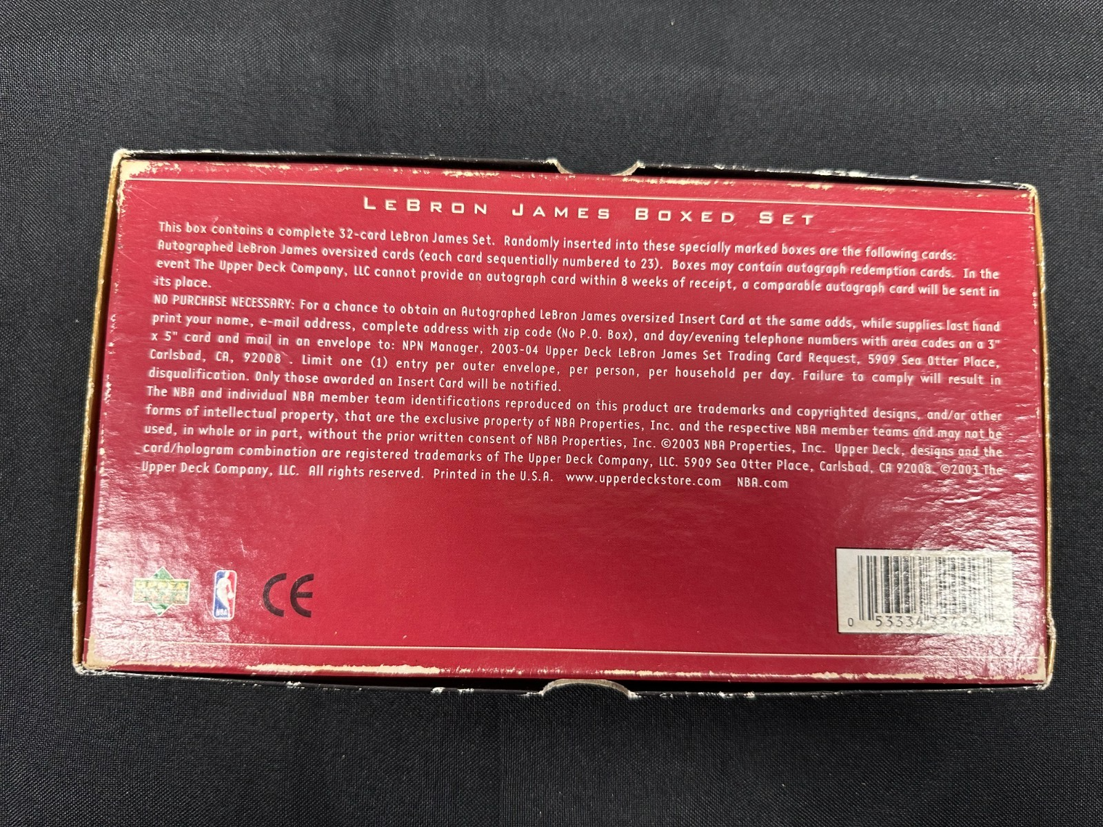 2003-04 Upper Deck Lebron James Rookie 32 Card Box Set Opened Cavaliers 