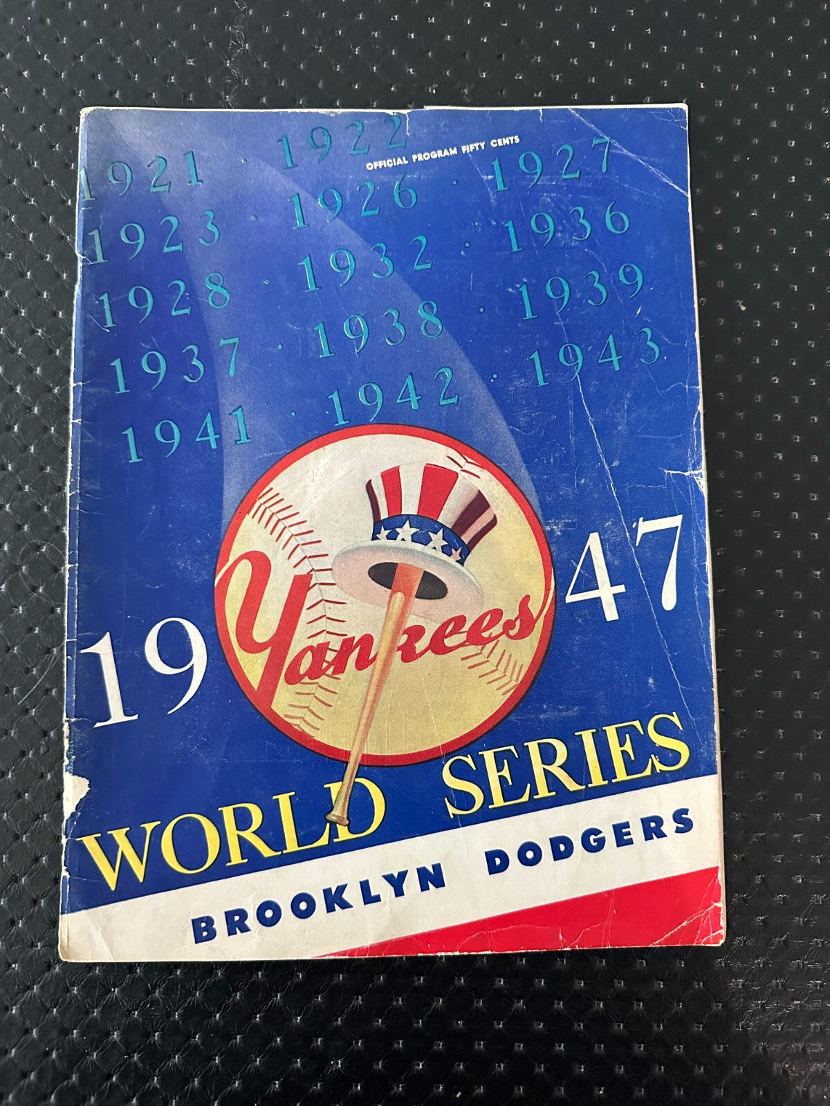 1947 World Series Program New York Yankees vs Brooklyn Dodgers Historic