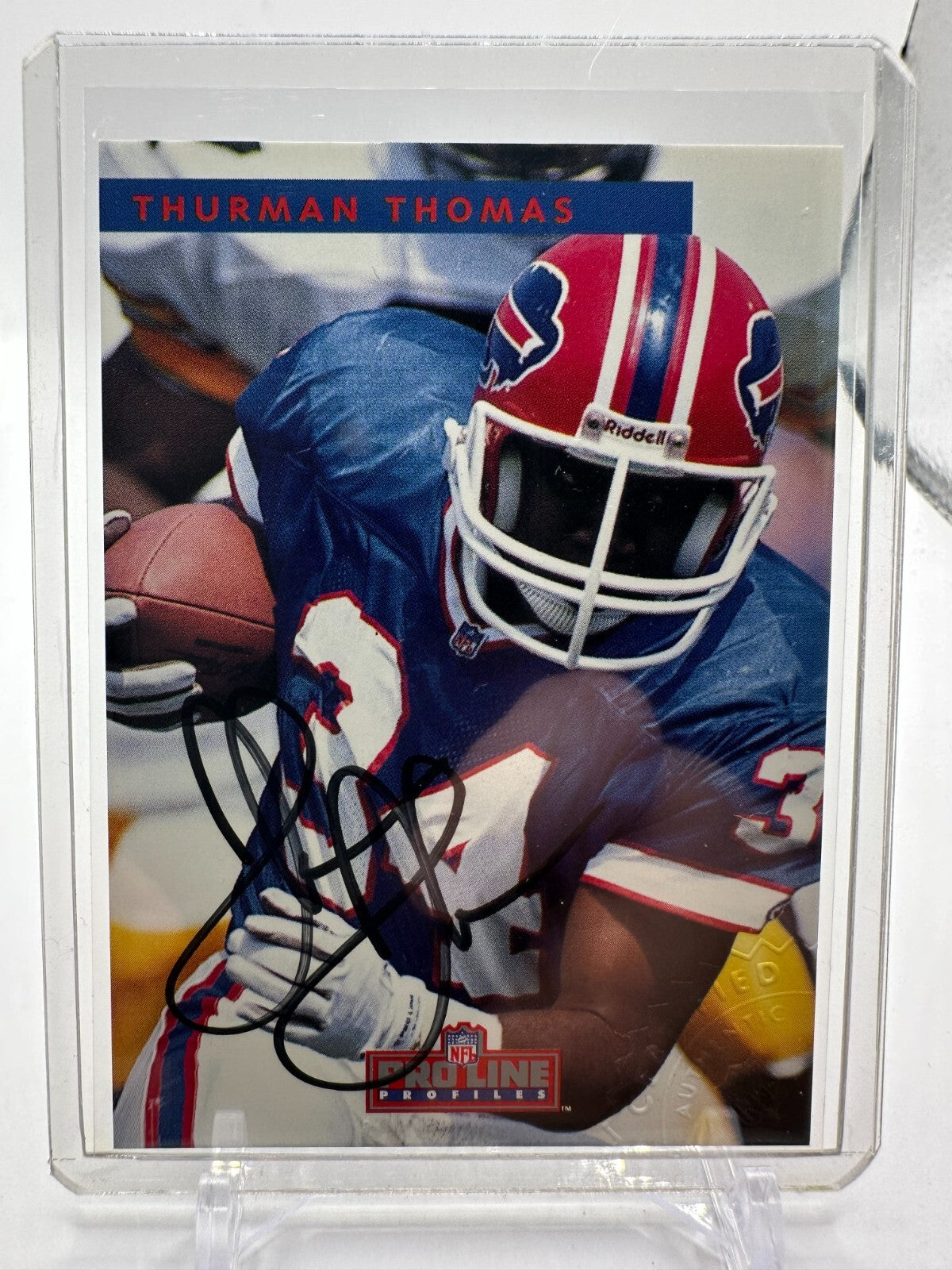 Thurman Thomas 1992 Pro Line Portraits On Card Auto Buffalo Bills 1 of 9