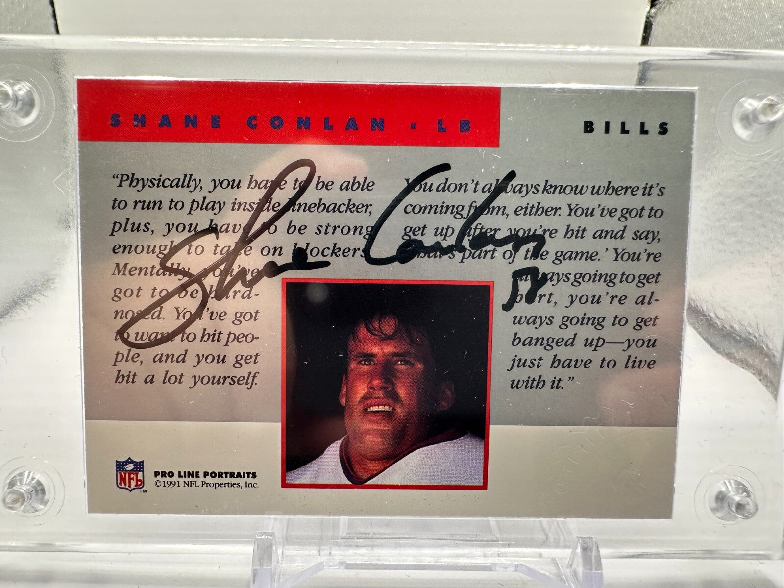 1991 Pro Line Portraits Shane Conlan #88 Auto Autographed NFL Authentic