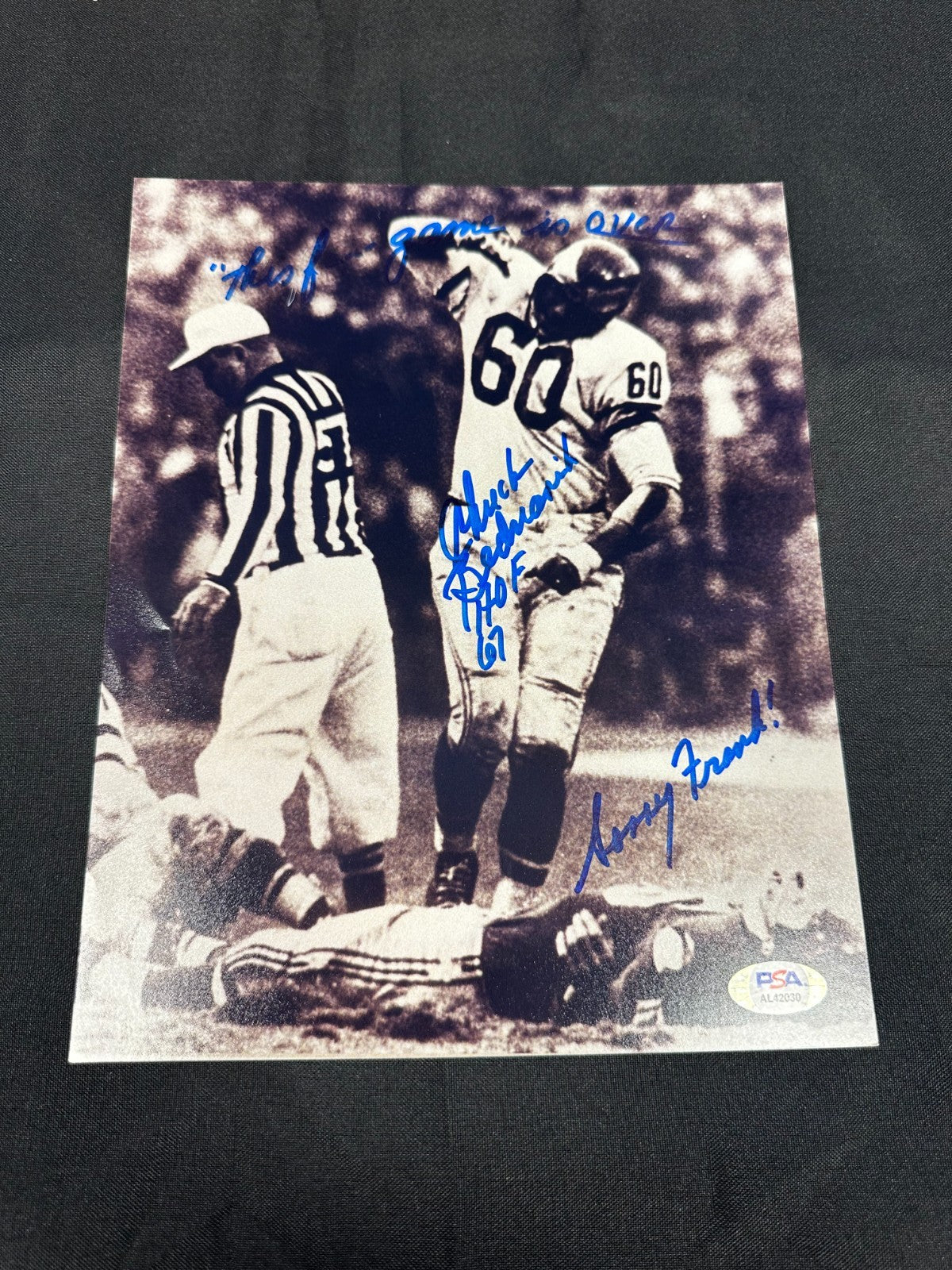 Chuck Bednarik Philadelphia Eagles Signed Autographed Inscribed 8x10 Photo PSA