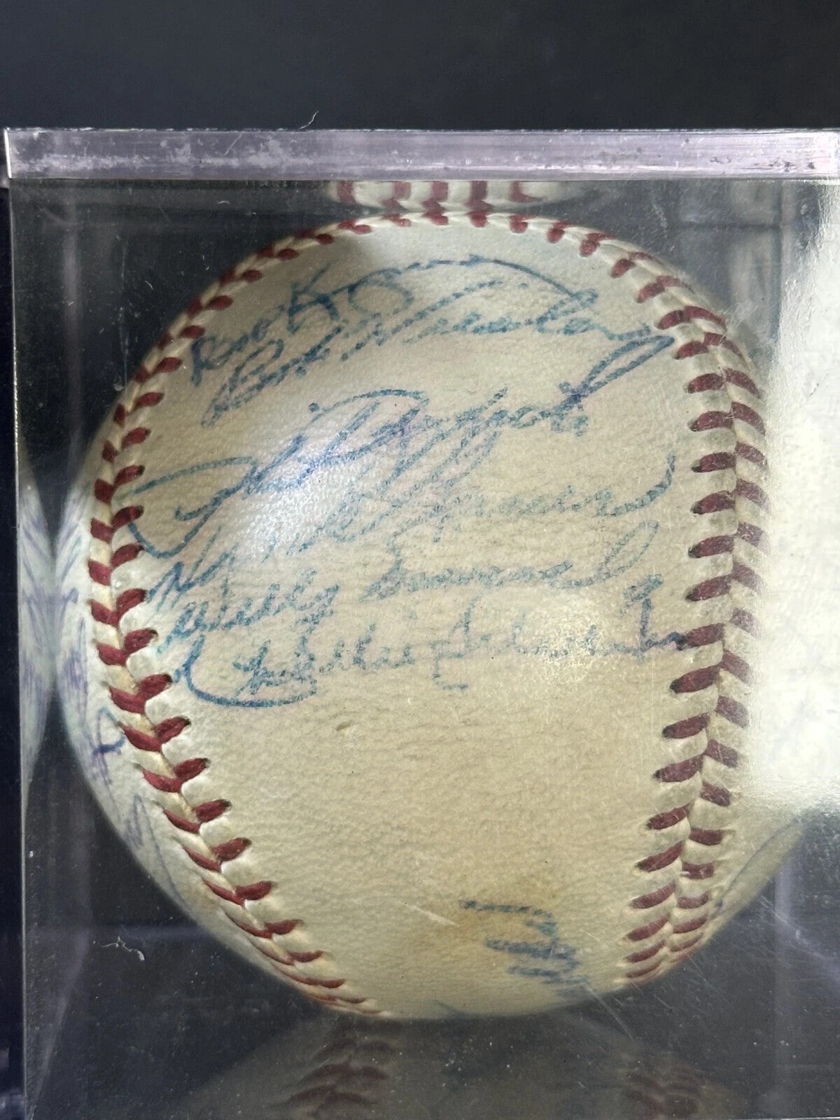 Yogi Berra Rizzuto Yankees 1954 Team Signed  American League Baseball CAS COA