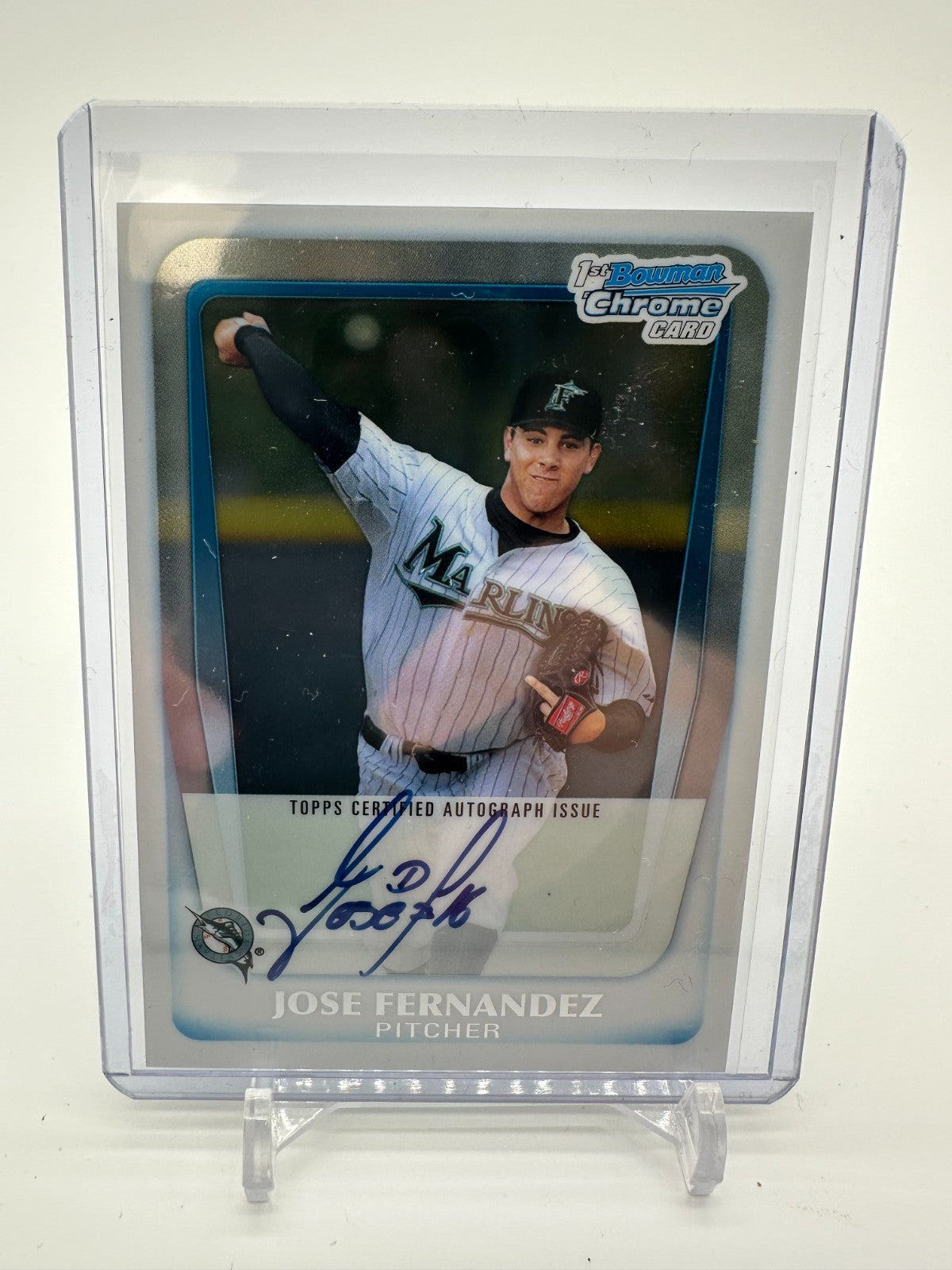 2011 Bowman Draft Chrome Prospects Auto Jose Fernandez #BCAP-JF Auto