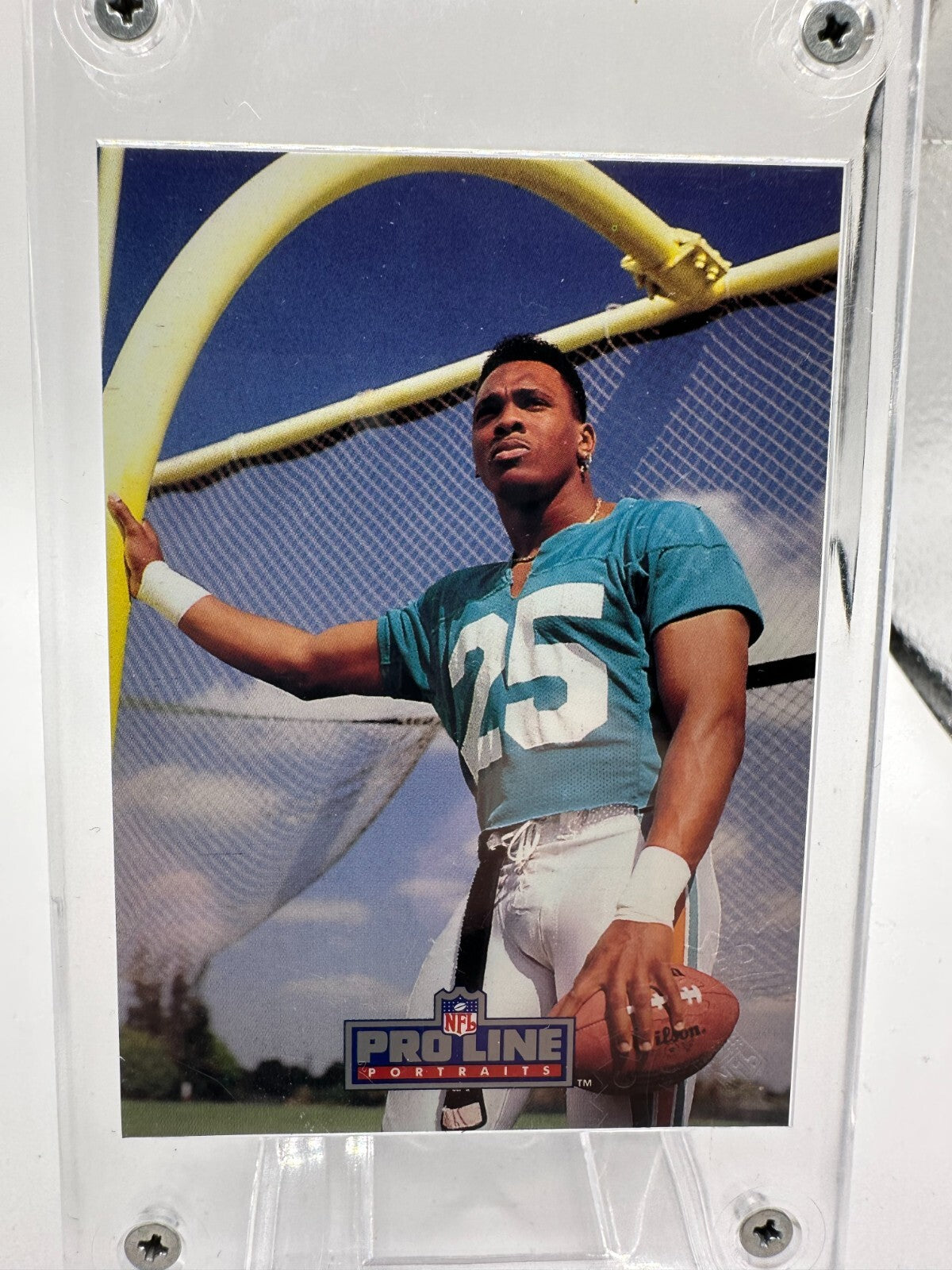 Louis Oliver Certified Autograph Signed Auto Miami Dolphins 1991 Pro Line Card