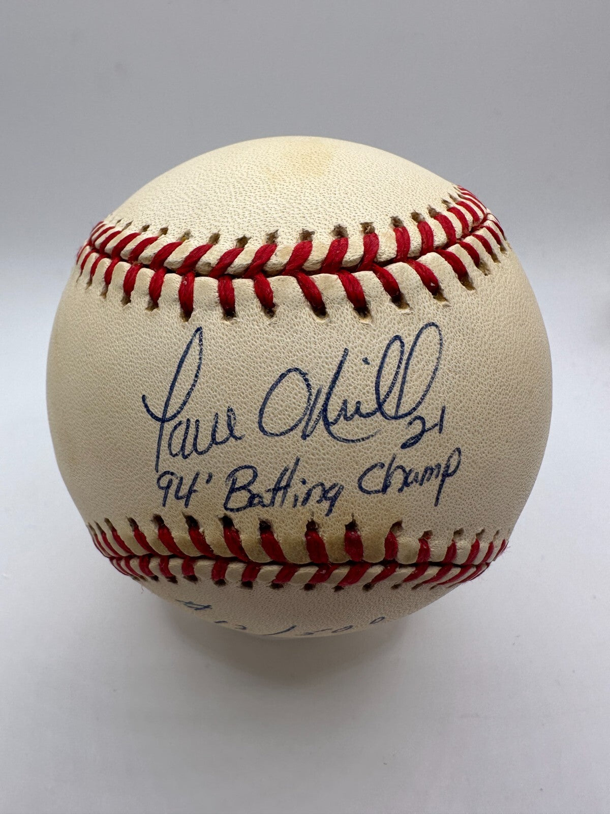 Paul O'Neill Signed Inscribed " 94 Batting Champ" American League Baseball JSA