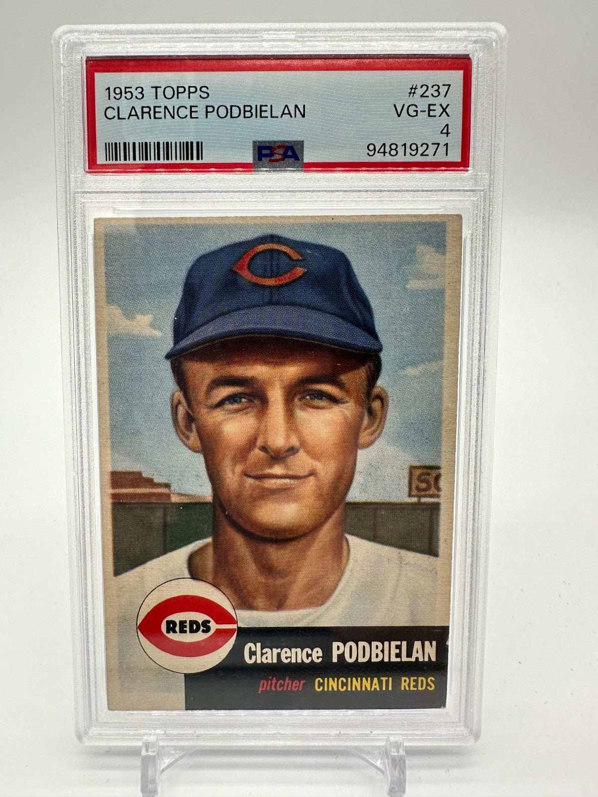 1953 Topps #237 Clarence Podbielan  PSA VG-EX 4 Cincinnati Reds