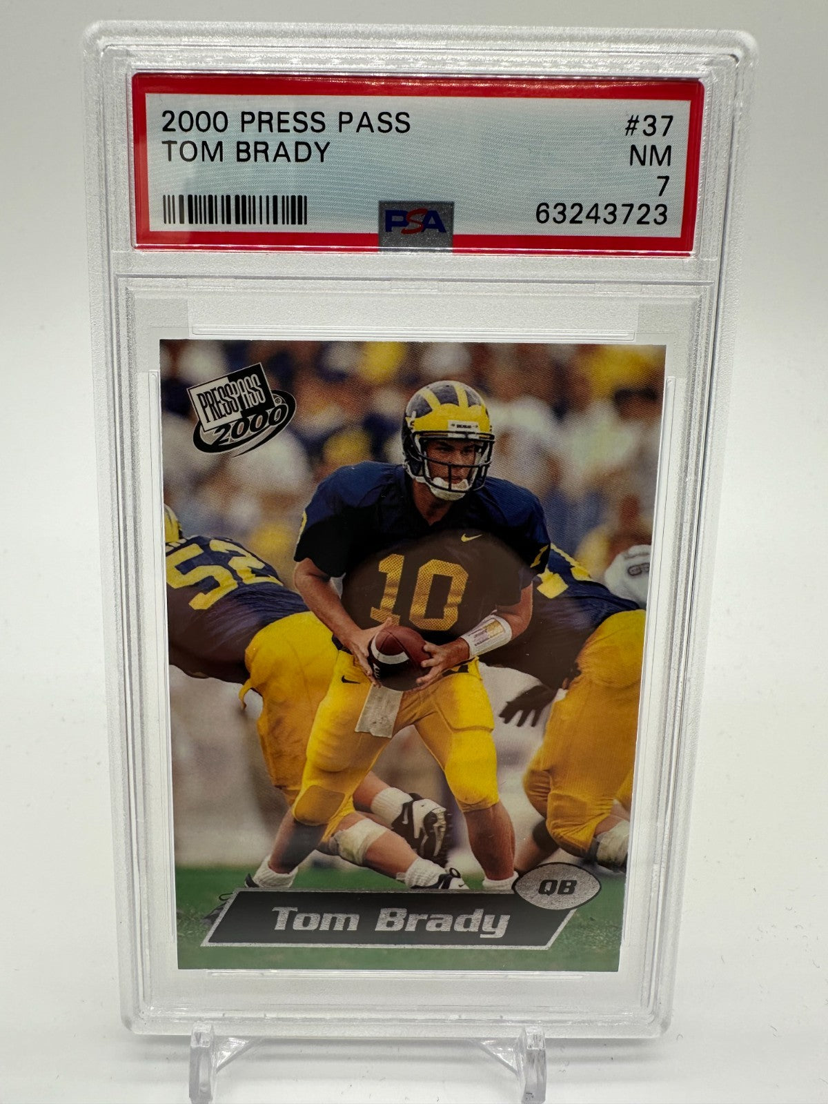 2000 Press Pass #37 PSA 7 TOM BRADY Rookie Card