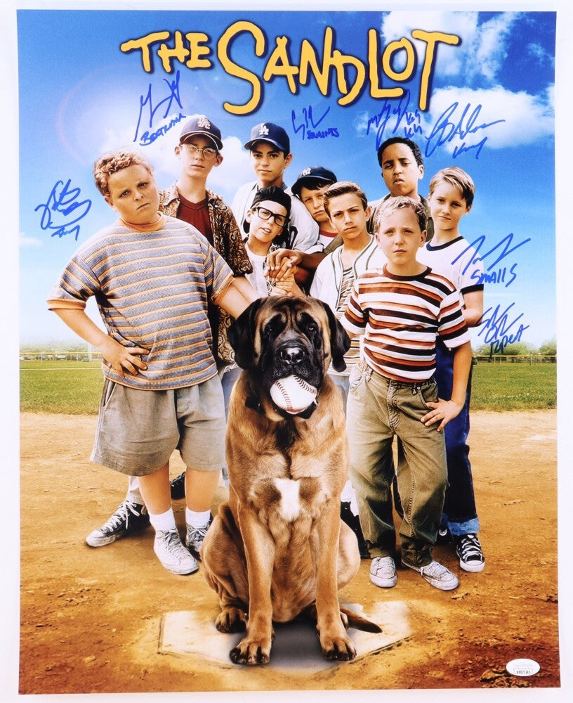 "The Sandlot" Signed Autographed Inscribed 16x20 Photo Full Cast 8 Sigs JSA COA