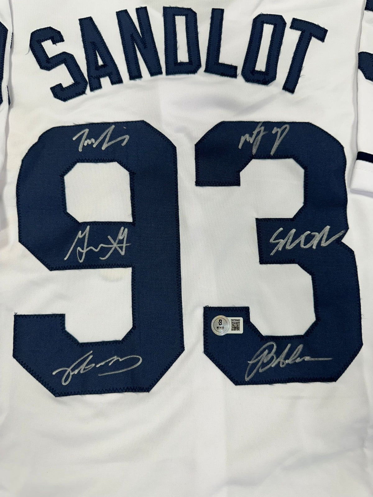 The Sandlot Signed Autographed The Cast Sandlot Official Jersey BECKETT COA