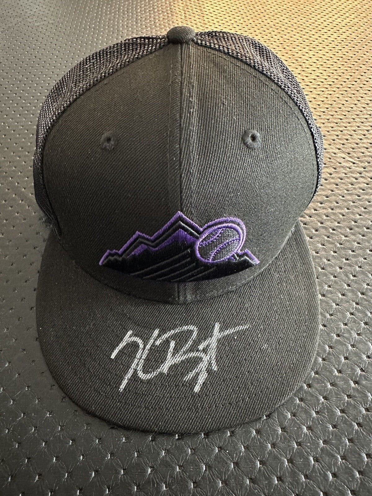 Kris Bryant Signed Autographed Rockies Game Used Sprint Training Cap Hat JSA COA