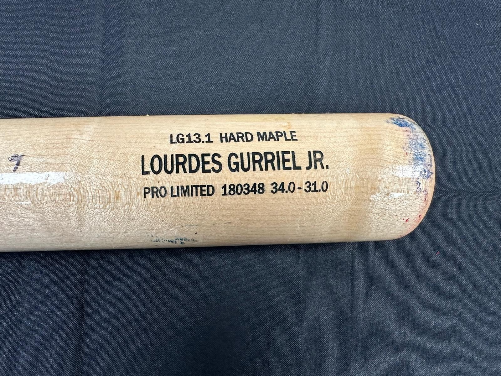 Lourdes Gurriel  Signed Autographed  Jr. Toronto Blue Jays 2019 Game Used Bat
