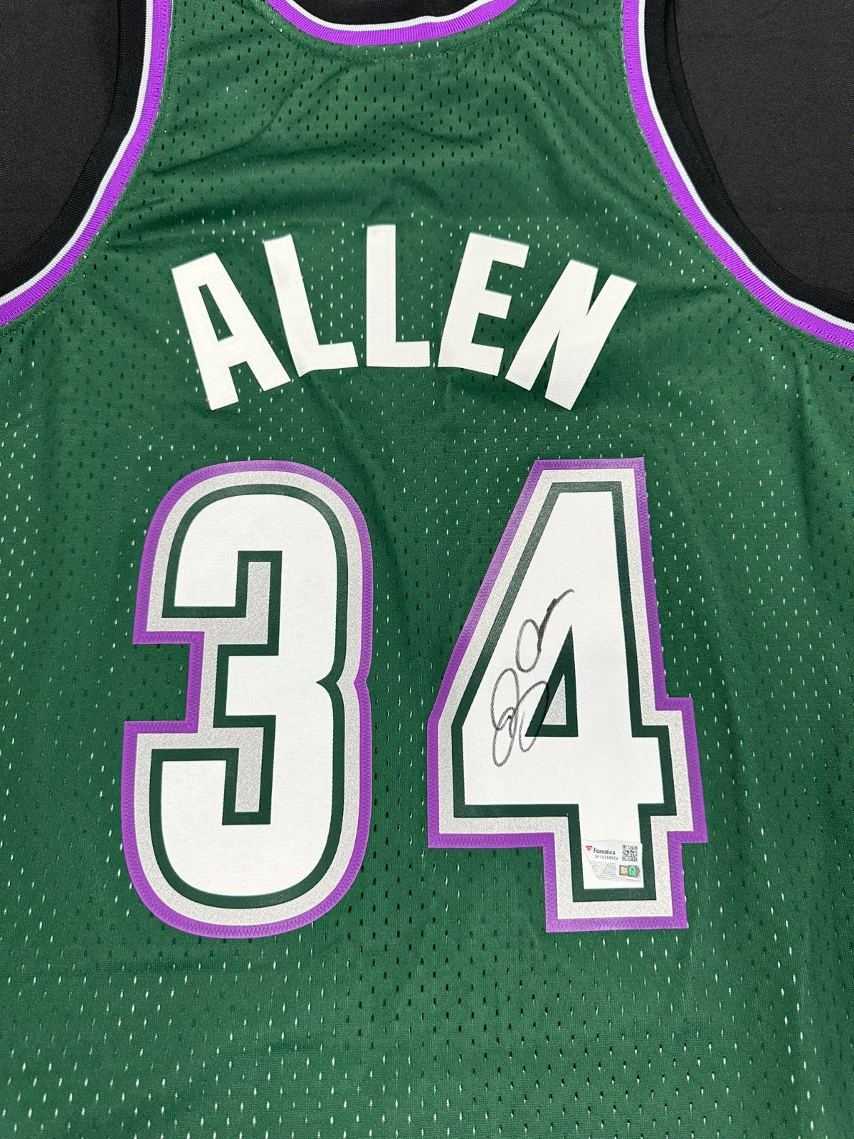 Ray Allen Signed Autographed Bucks Mitchell & Ness Jersey Fanatics Holo
