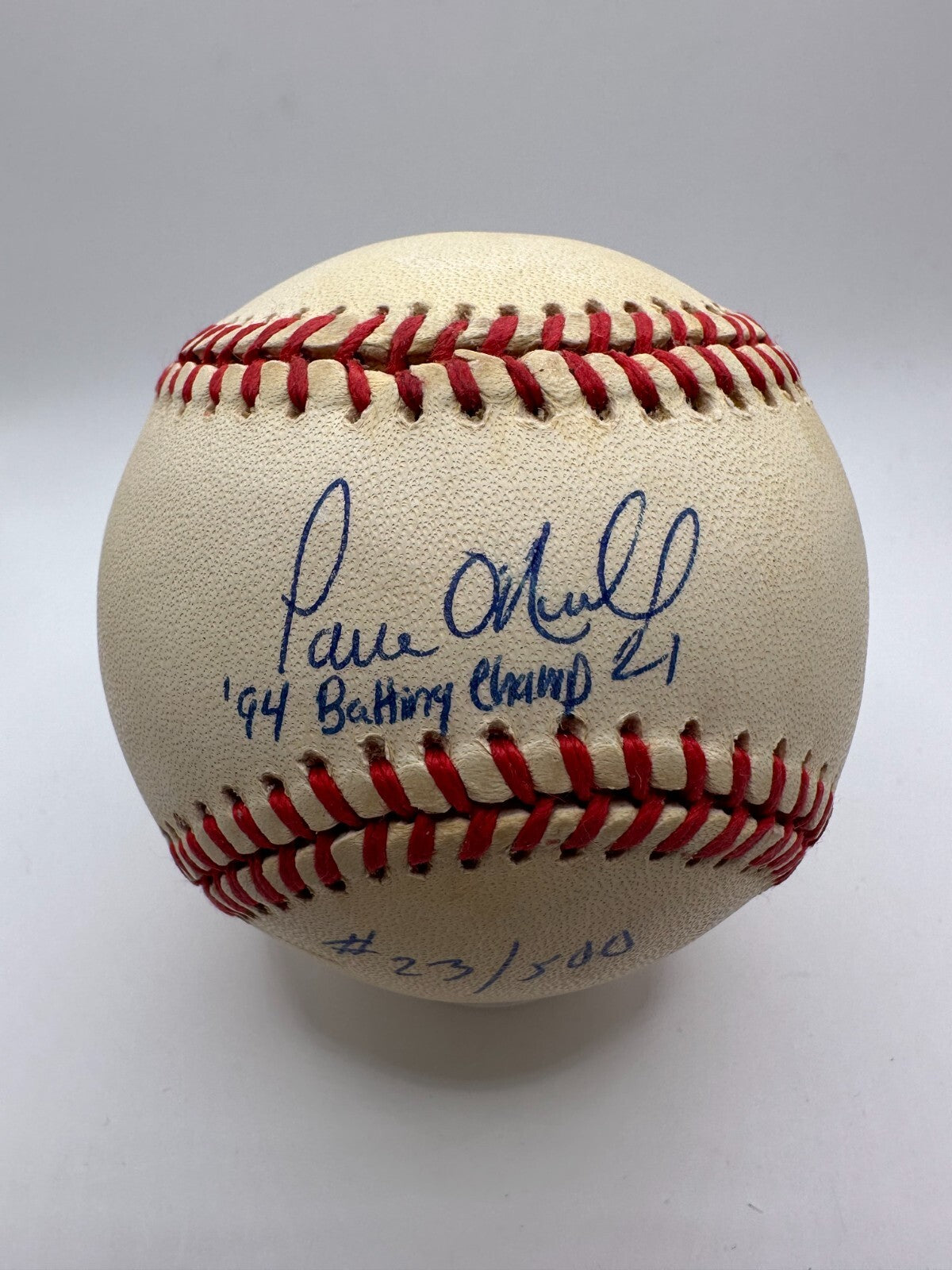 Paul O'Neill Signed Inscribed " 94 Batting Champ" AL Baseball JSA COA #AS88015