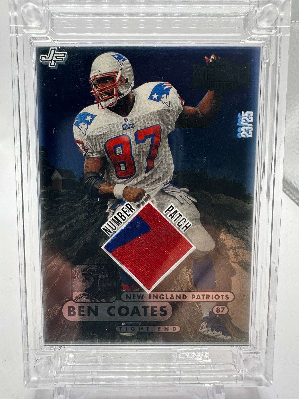 2022 Jersey Fusion Ben Coates Game Worn Jersey Patch Numbered #23/25 Patriots