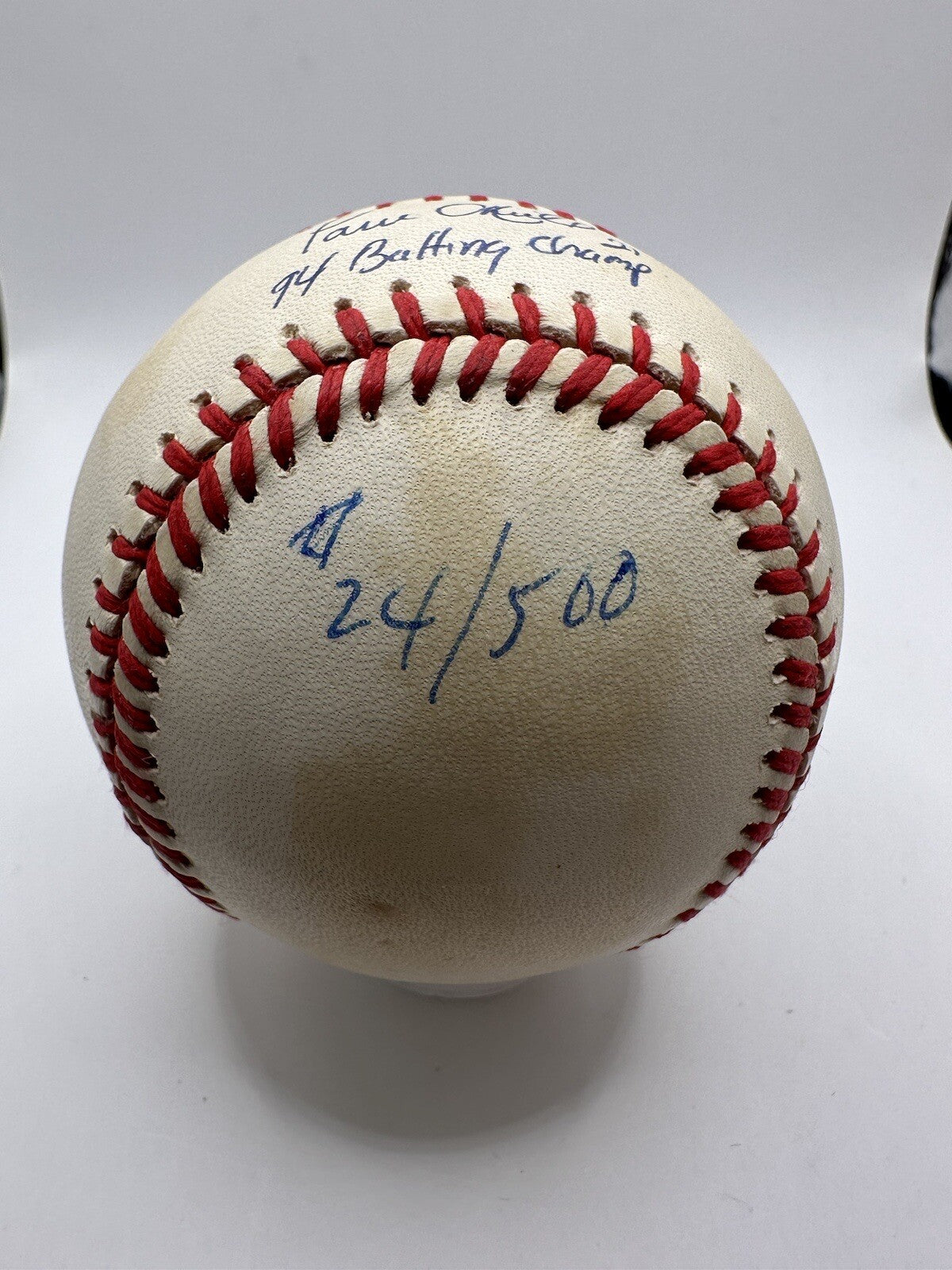 Paul O'Neill Signed Inscribed "94 Batting Champ" AL Baseball JSA COA #AS88019
