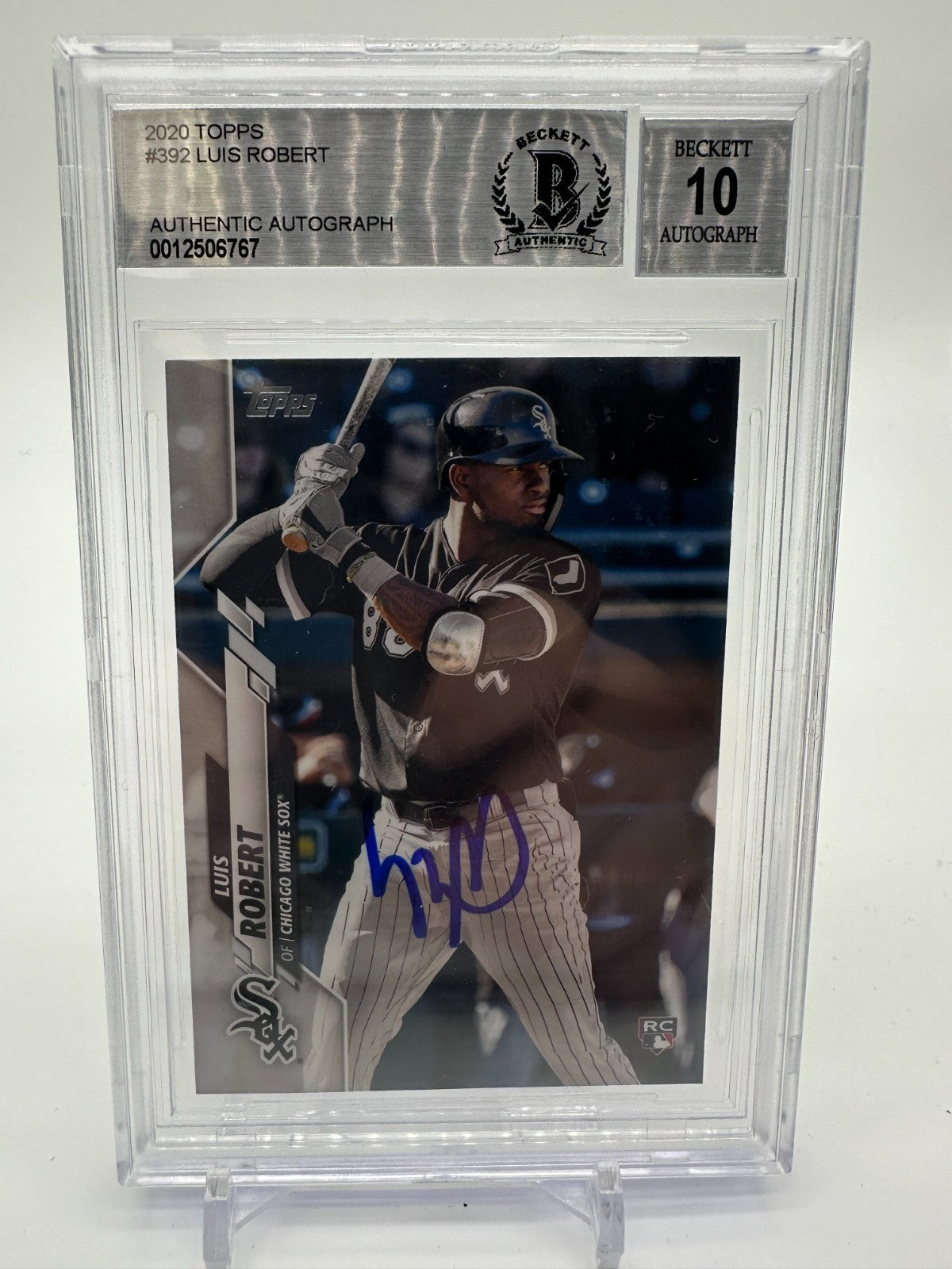 2020 TOPPS #392 LUIS ROBERT ROOKIE RC AUTHENTIC BGS BECKETT 10