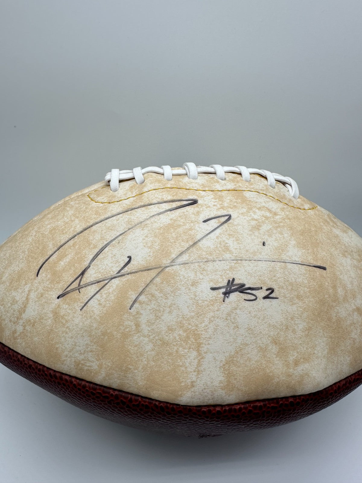 Ray Lewis Signed Autographed Baltimore Ravens Team Logo NFL Football PSA DNA