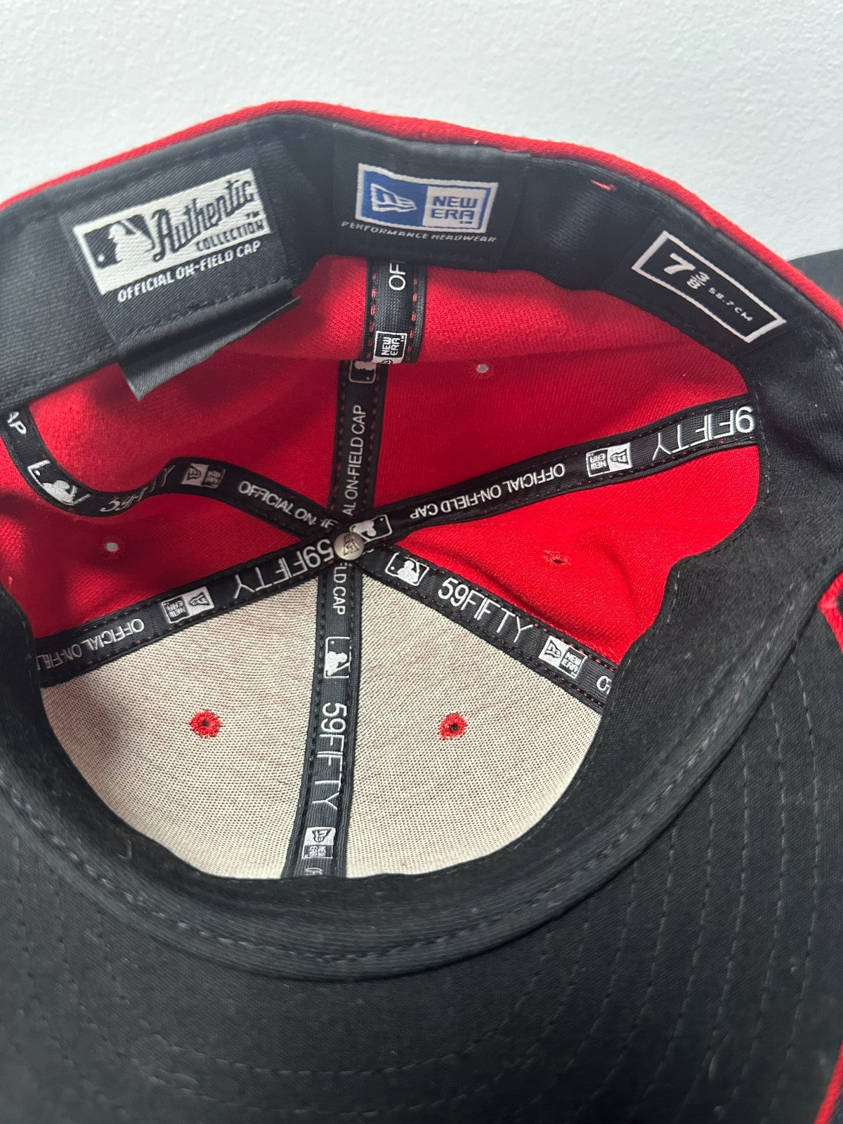 Los Angeles Anaheim Angels Game Used 59 Fifty New Era Baseball Cap Hat