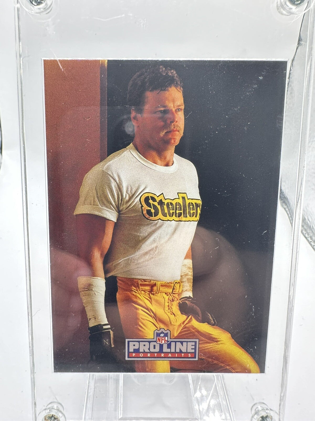 1991 Pro Line Portraits #231 BRYAN HINKLE Steelers Auto Autographed NFL Stamp